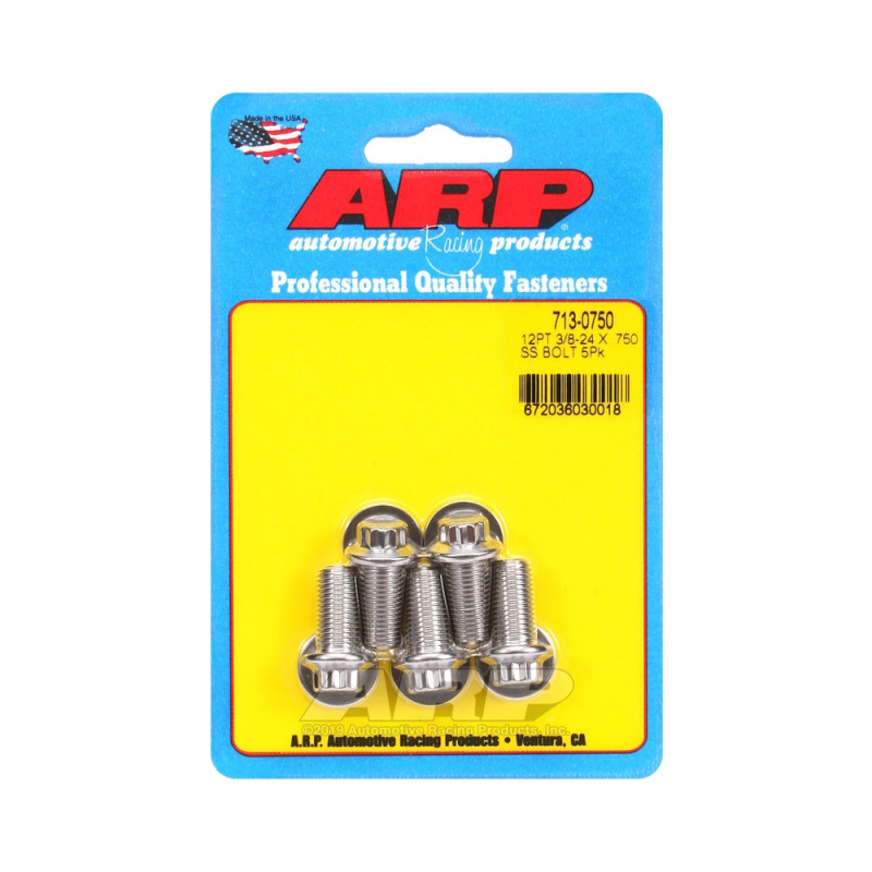Șuruburi și piulițe universale ARP cu cap mic 3/8-24 – Oțel inoxidabil, 12 bucăți x 5 - ARP-713-0750 - 713-0750 - 3666618197555